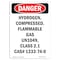 Signmission Safety Sign, OSHA Danger, 5" Height, Hydrogen Compressed Flammable, Portrait OS-DS-D-35-V-2357 - alternate 1